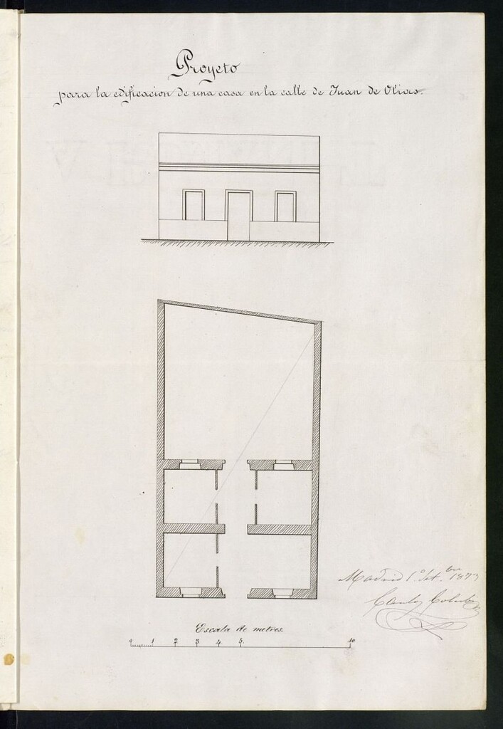 Miniatura de D. Pedro Zapata, solicitando edificar una casita en la calle de Juan de Olías.