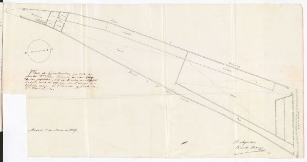 Miniatura de D. Juan Reynaldo, solicitando la ampliación de unas obras en su posesión lindante con la vereda de Villaverde.