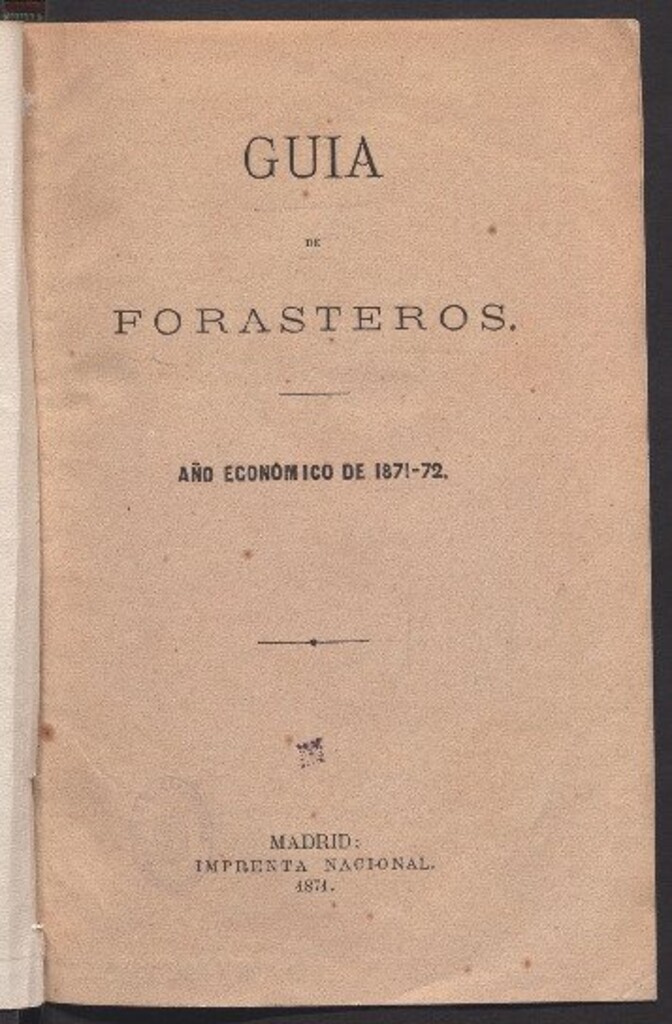 Miniatura de Guía de forasteros : año económico de 1871-72