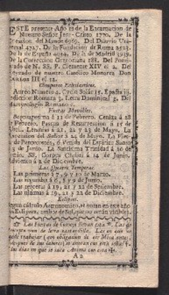 Miniatura de Kalendario manual y guía de forasteros en Madrid : para el año de MDCCLXX