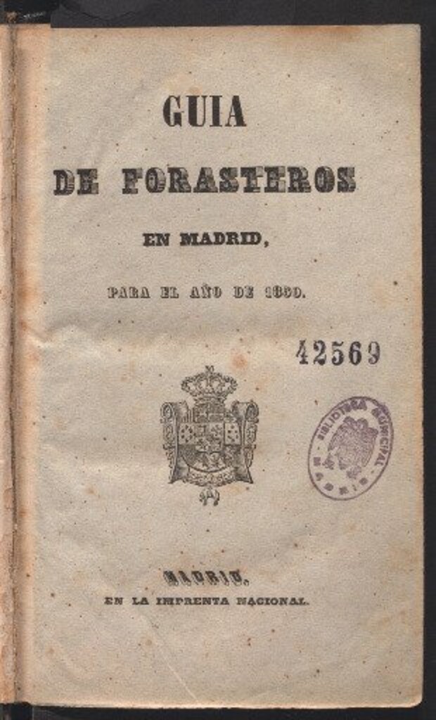 Miniatura de Guía de forasteros en Madrid : para el año de 1850