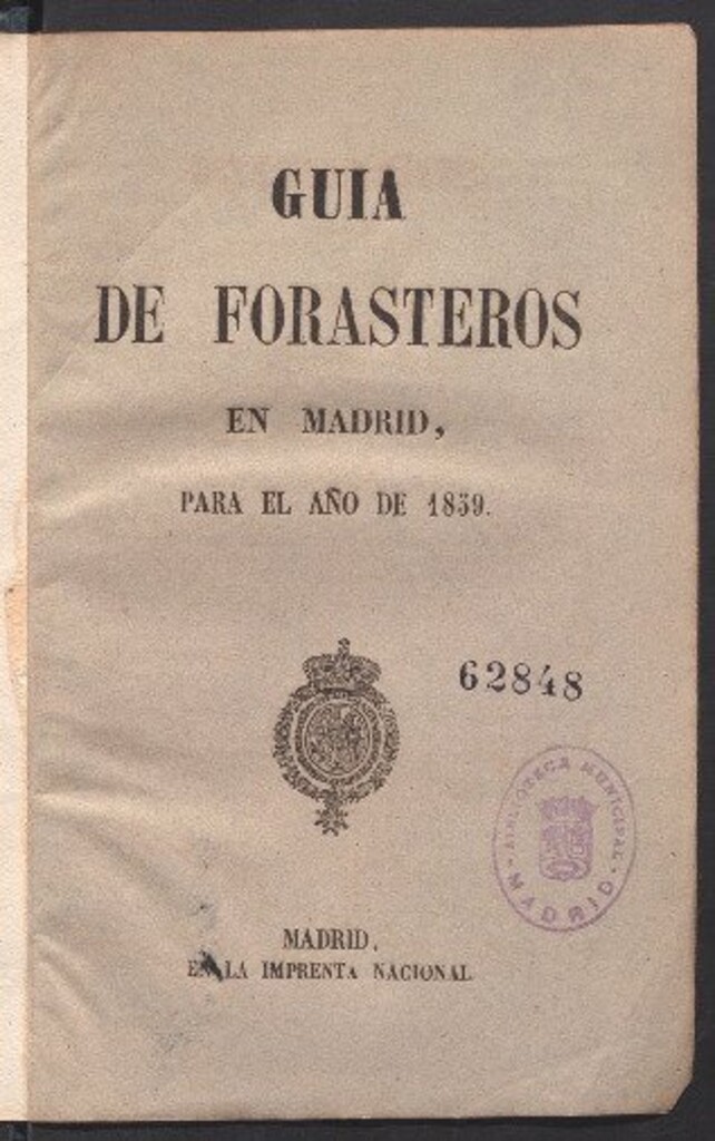 Miniatura de Guía de forasteros en Madrid : para el año de 1859