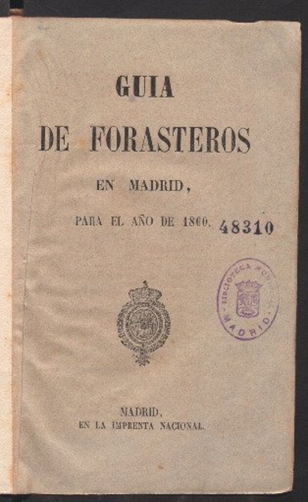Miniatura de Guía de forasteros en Madrid : para el año de 1860