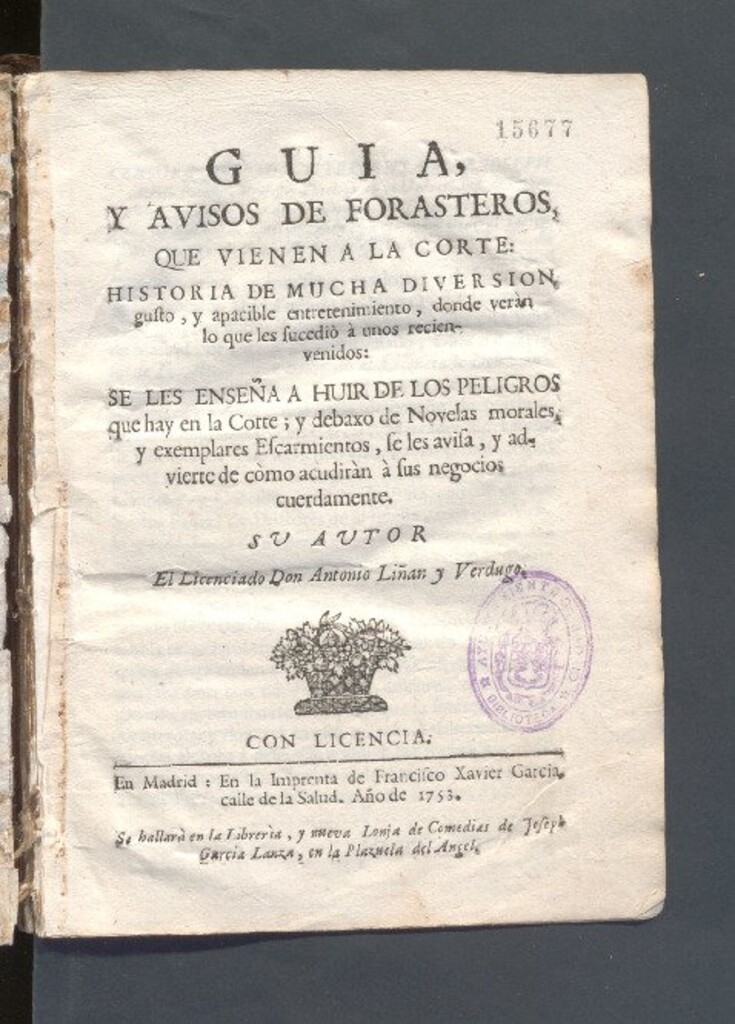 Miniatura de Guía y avisos de forasteros que vienen a la Corte...