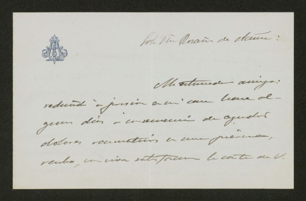 Miniatura de Carta], [s.a], Madrid, a Rosario de Acuña
