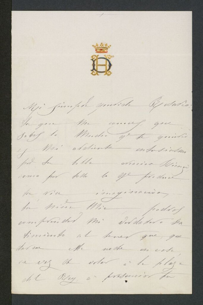 Miniatura de Carta], [s.a] Sábado 12, Madrid, a Rosario de Acuña