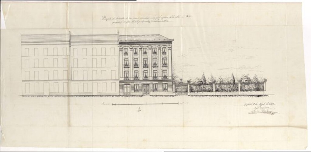 Miniatura de D. Felipe González Vallarino, para edificar en los solares en la que fue Huerta de los Teresas hoy prolongación de la calle de Belén.