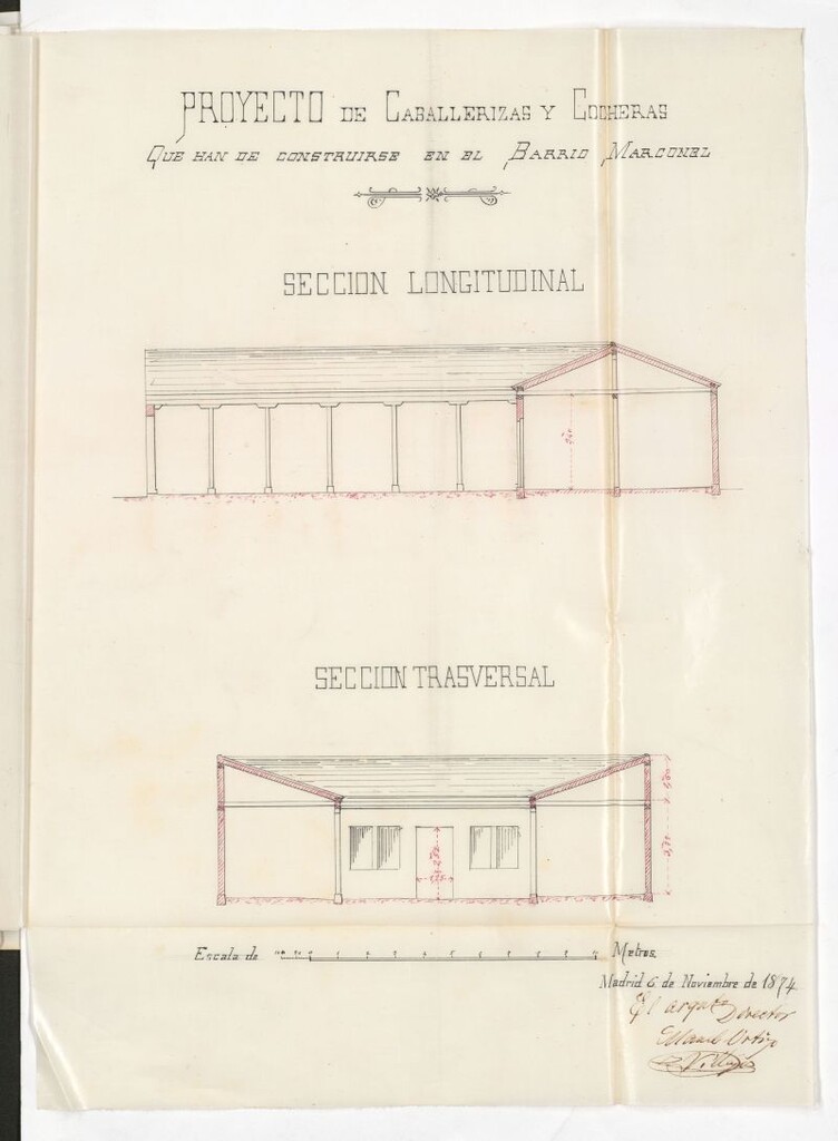 Miniatura de D. Francisco Marcorel, solicitando permiso para hacer unas cocheras y cuadras en terreno de su pertenencia, afueras del Portillo del Conde Duque,
