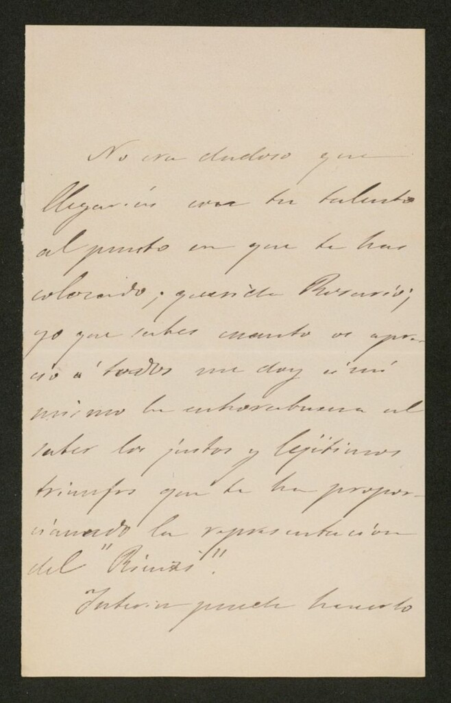 Miniatura de Carta], 1876 Febrero 17, Pamplona a Rosario de Acuña