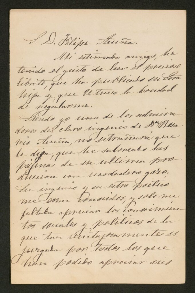 Miniatura de [Carta], [s.a.] Mayo, 30 Madrid a Felipe Acuña