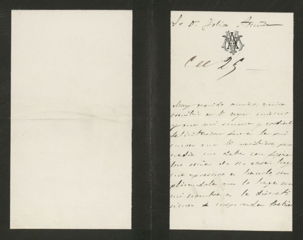Miniatura de Carta], [s.a.] febrero 15, [ilegible] a Felipe de Acuña