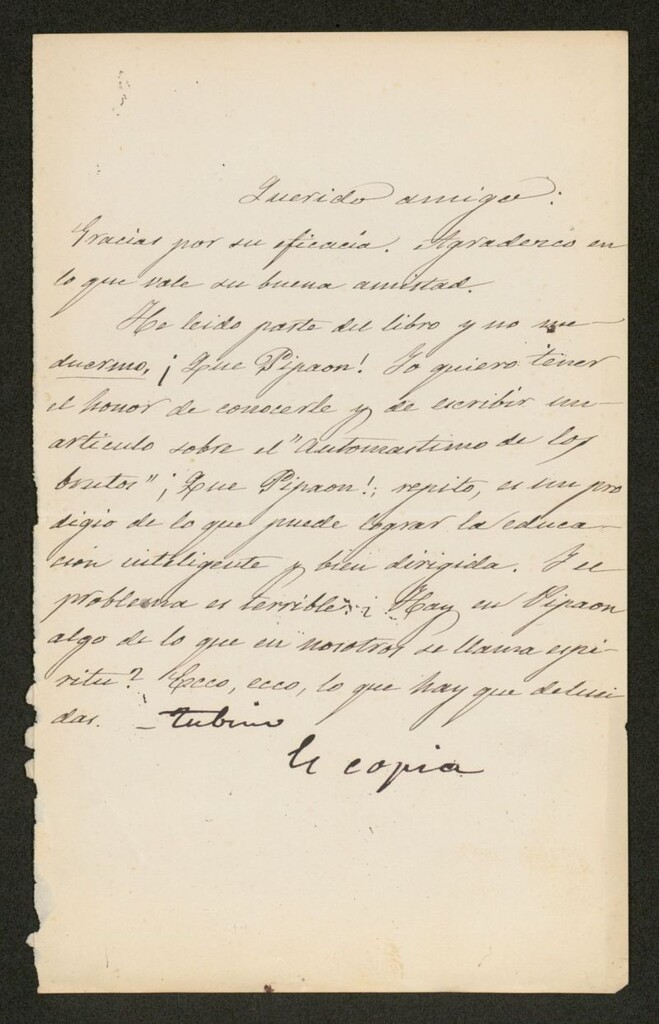 Miniatura de [Carta], [s.a., s.l.], a Felipe de Acuña [Manuscrito]