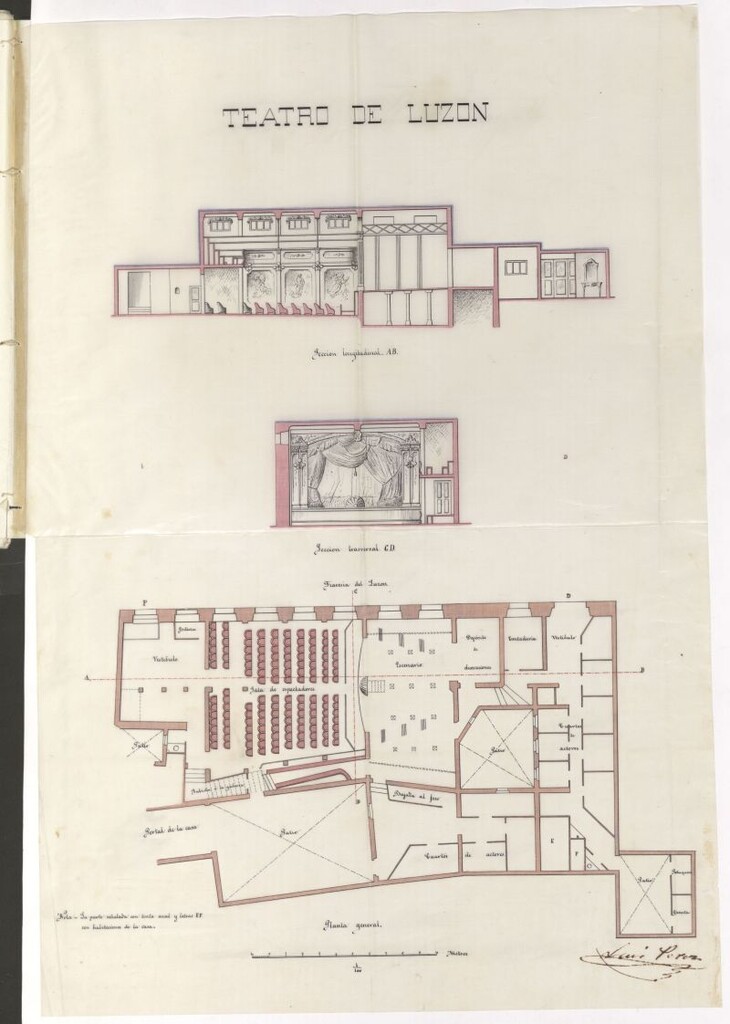 Miniatura de D. José de Baños, en solicitud de licencia para abrir un Teatro en la Travesía del Luzón nº 4.