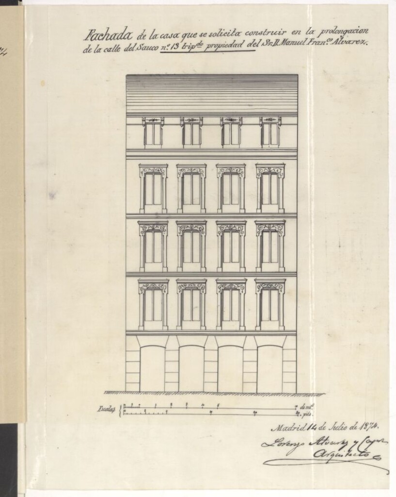Miniatura de D. Manuel Francisco Alvarez, para construir de nueva planta en el solar nº 13 triplicado de la calle de Sauco.