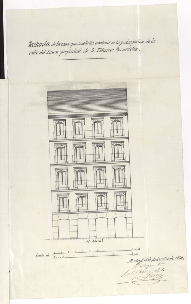 Miniatura de D. Tiburcio Bernáldez, para construir de nueva planta en solar nº 277 duplicado de la calle del Sauco.