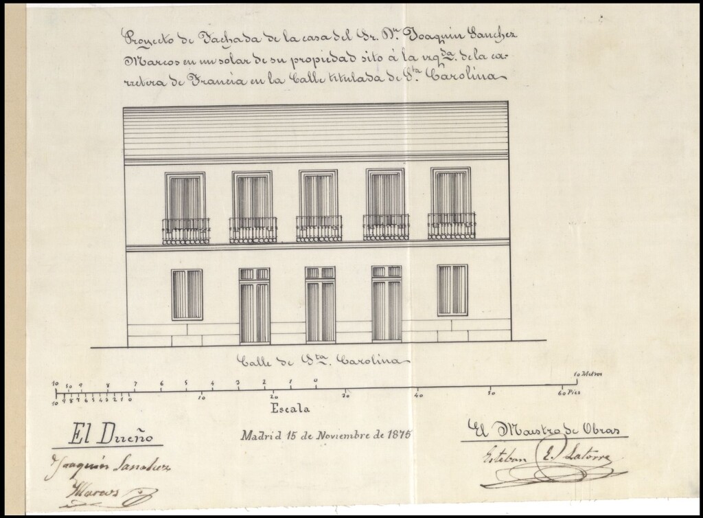 Miniatura de D. Joaquín Sánchez Marcos, solicitando calificar en un terreno más allá de los Cuatro Caminos.