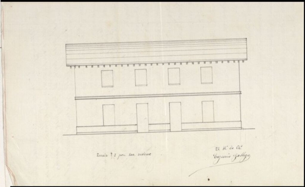 Miniatura de D. Lino de Sayas, solicitando levantar una casa de recreo en el terreno de Amaniel.