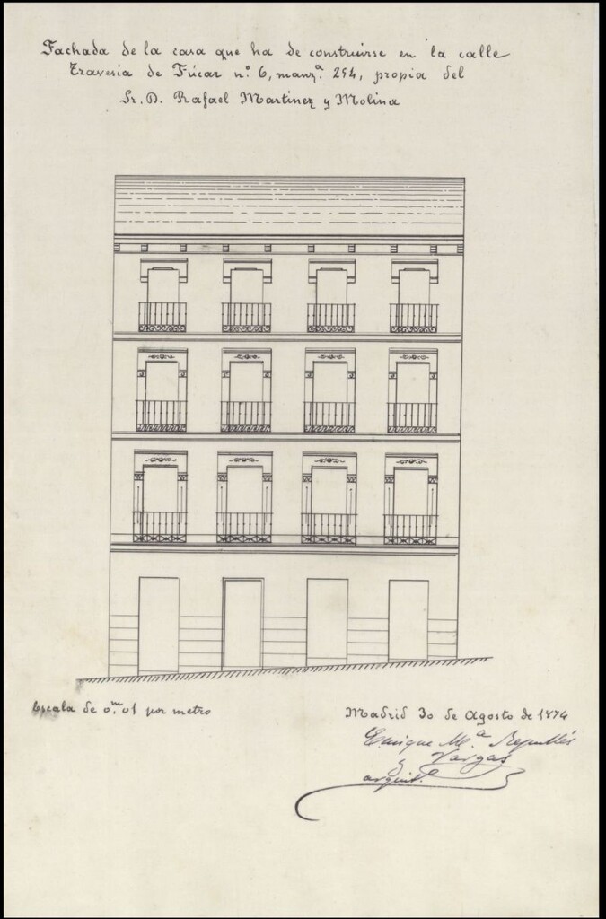 Miniatura de D. Rafael Martínez, para construir de nueva planta la casa nº 6 de la travesía del Fucar.