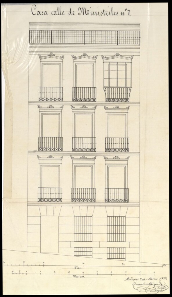 Miniatura de D. Fernando Fernández Prados, en solicitud de licencia para edificar de nueva planta en la calle de Ministriles nº 7.