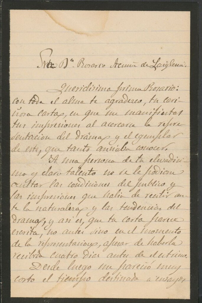 Miniatura de [Carta], 1880 Marzo 9, Andujar a Rosario Acuña de Laiglesia