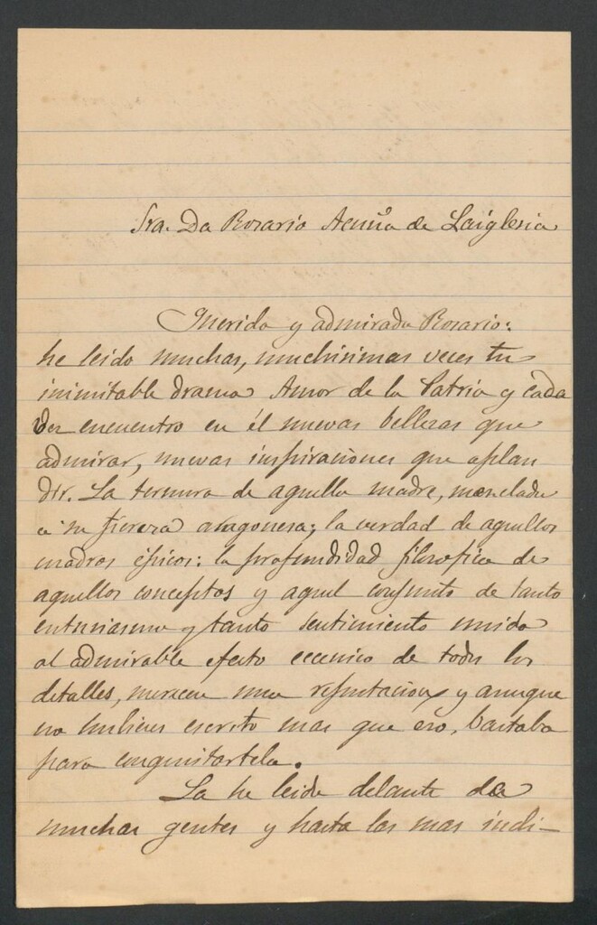 Miniatura de [Carta], [s.a.] Junio 13, Andujar a Rosario Acuña de Laiglesia