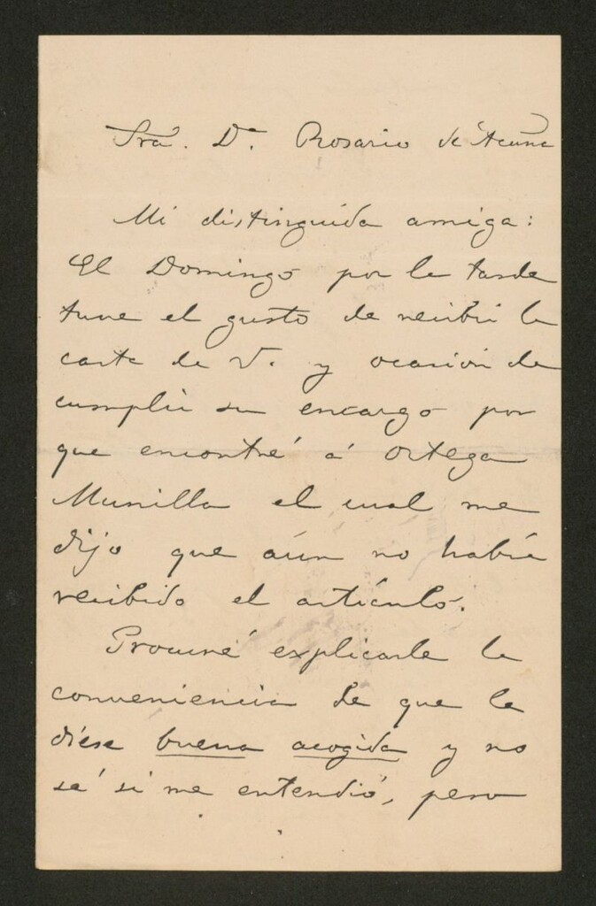 Miniatura de [Carta], 1887 Junio 26, [s.l.], a Rosario de Acuña