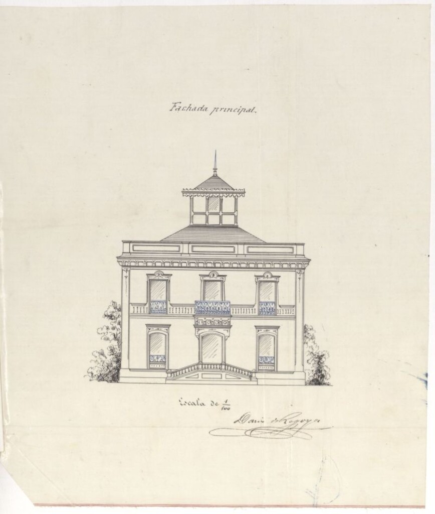 Miniatura de D. José Conejo, en solicitud de licencia para construir de nueva planta en el solar nº 38 de la calle de Ferraz.