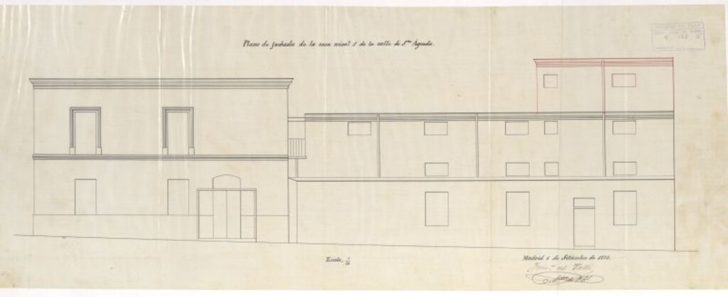 Miniatura de D. Antonio Álvarez y Fernández , en solicitud de licencia para aumentar un piso en el Teatro Martín, sito en la calle Santa Agueda nº 1