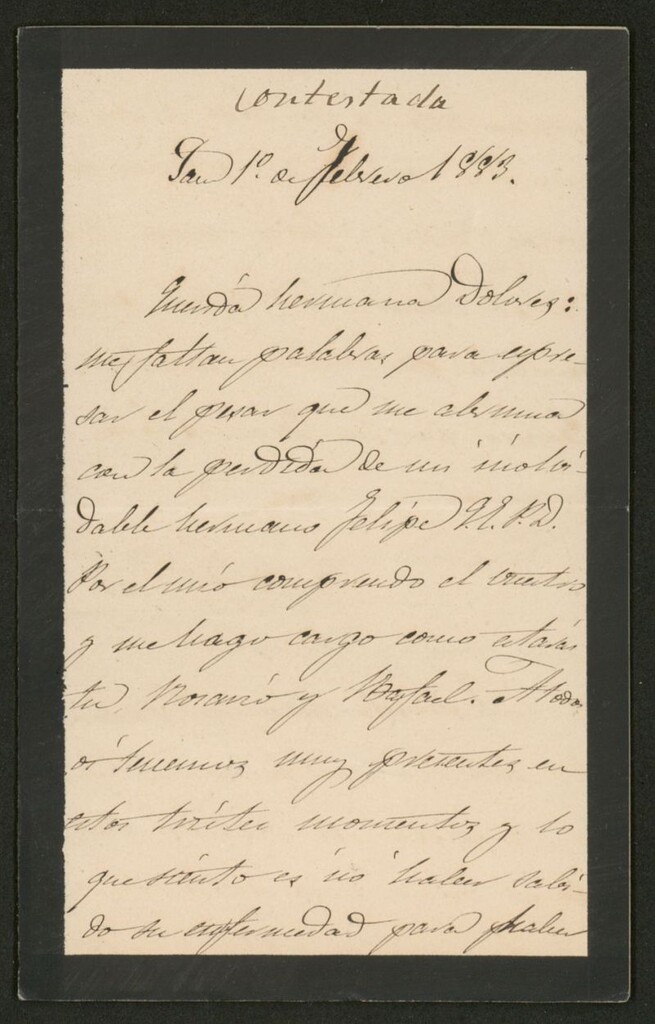 Miniatura de [Carta],1883 Febrero 1, [s.l.] a Dolores