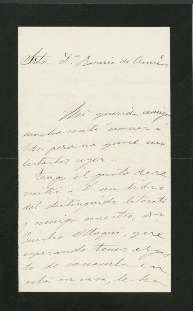 Miniatura de [Carta], [s.a., s..l.] a Rosario de Acuña