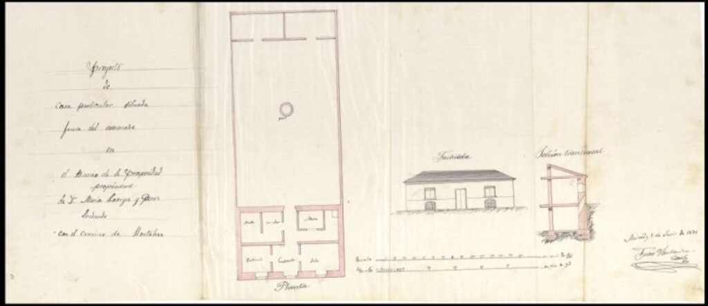 Miniatura de D.ª María Luerga, solicitando permiso para levantar una casa en el barrio conocido por la Prosperidad.