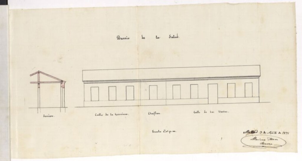 Miniatura de Dª Gregoria Gimeno y romero, solicitando construir una casa y cobertizos en la "Guindalera".