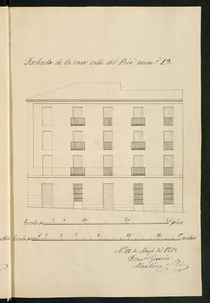 Miniatura de D. Francisco Muñoz Caravaca, para construir de nueva planta en el solar nº 19 de la calle del Río.