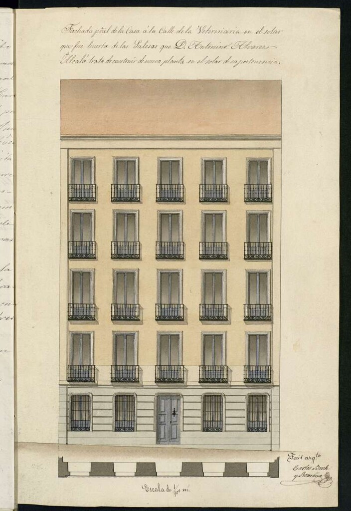 Miniatura de D. Pablo Chalbans, en solicitud de tira de cuerdas en un solar de la Huerta de las Salesas con frente a la Costanilla de la Veterianaria.