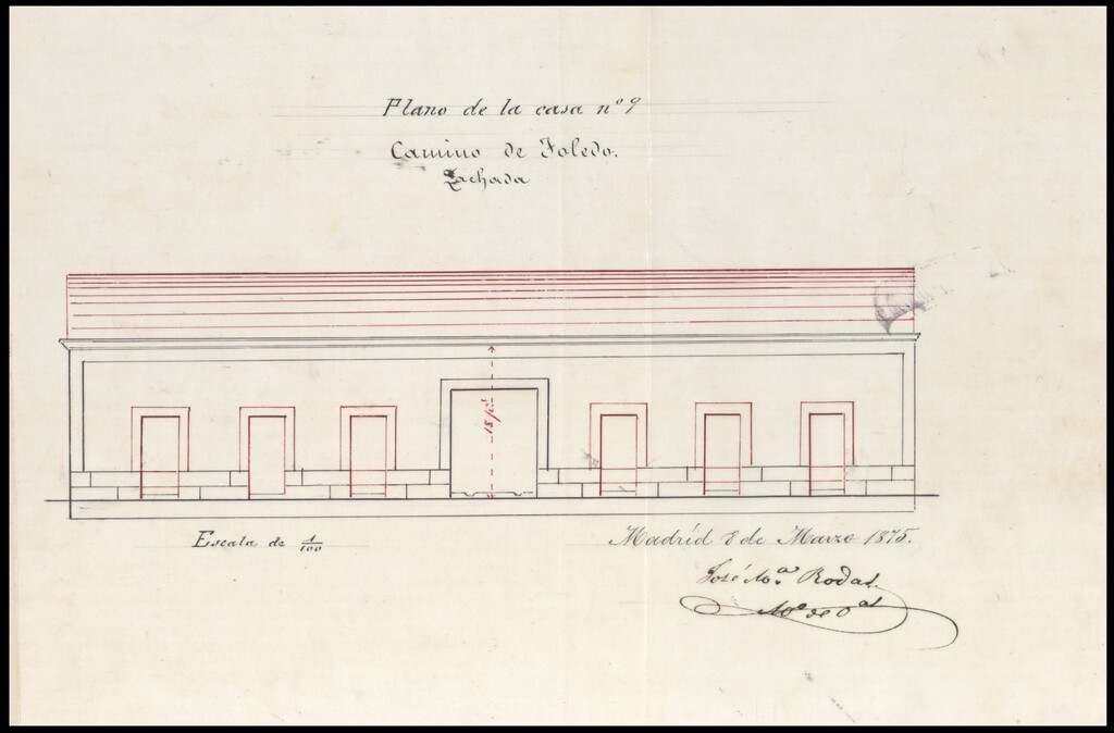 Miniatura de D. Luis García, solicitando abrir varios huecos en la fachada de la casa nº 9, Carretera de Toledo.