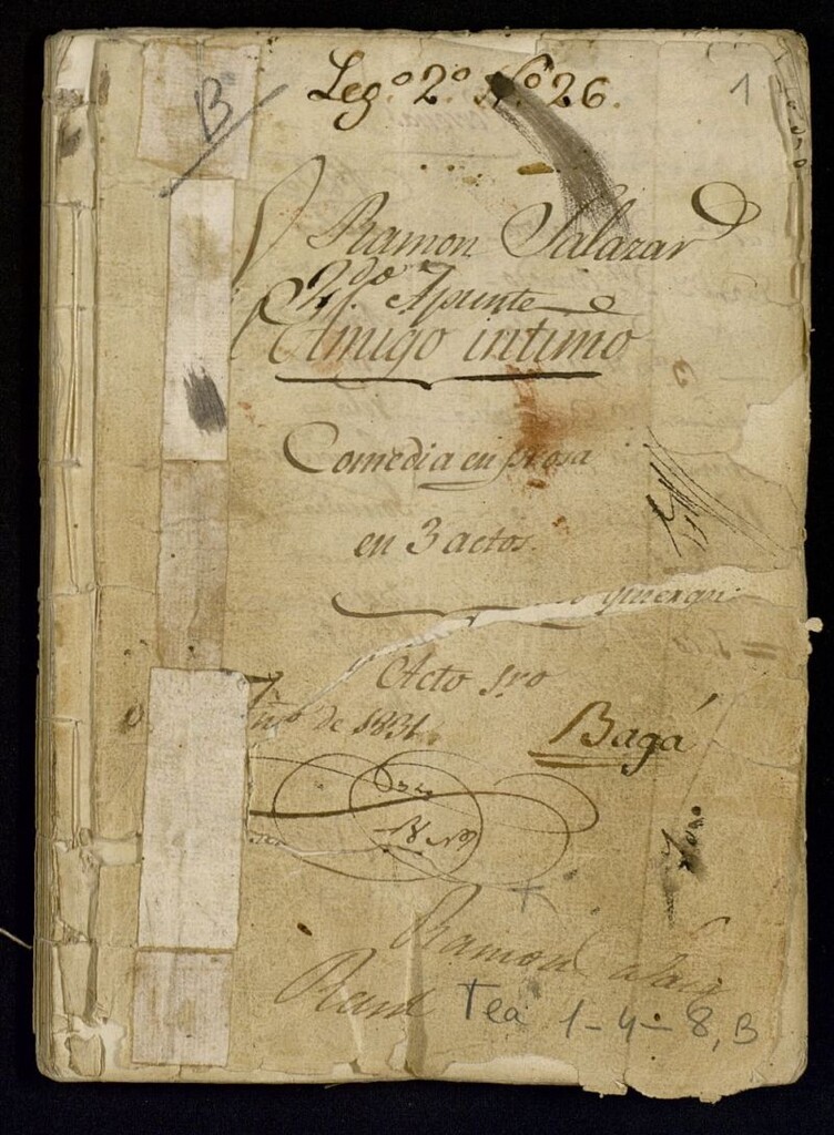 Miniatura de El Amigo íntimo [Manuscrito] : Comedia en prosa en 3 actos