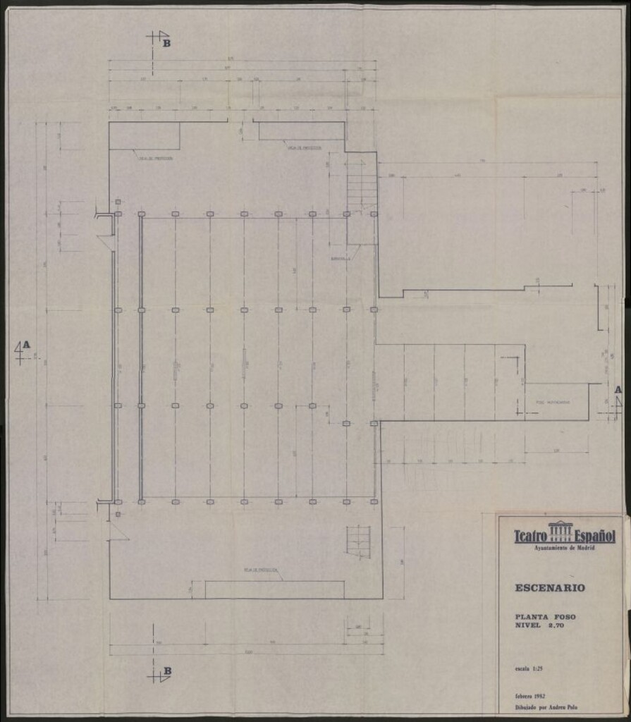 Miniatura de Planos del Teatro Español. 1982