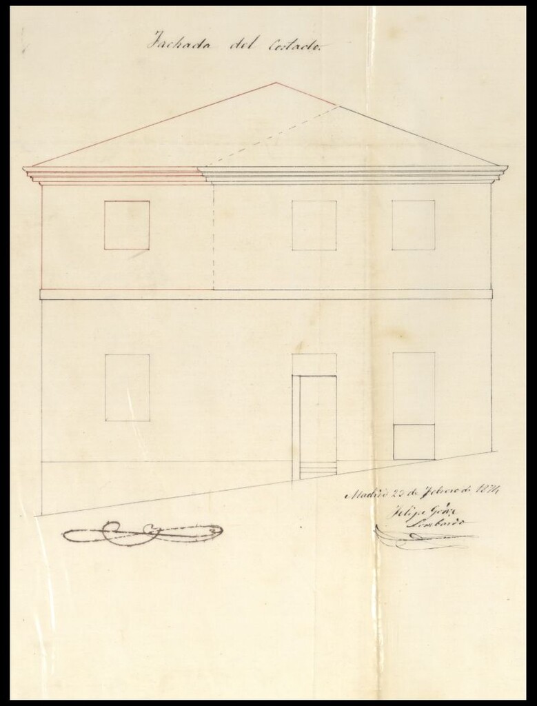 Miniatura de D. José María Lezcano, en solicitud de licencia para elevar un piso 2 de la calle del Rollo nº 8.