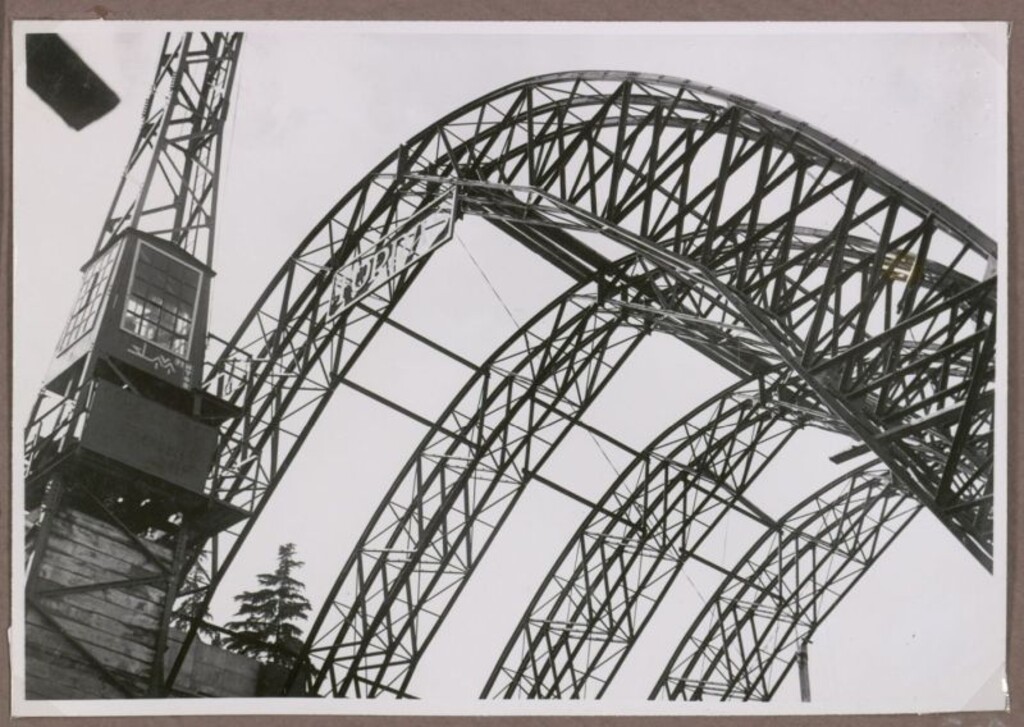 Miniatura de Montaje de las primeras cimbras del nuevo Viaducto