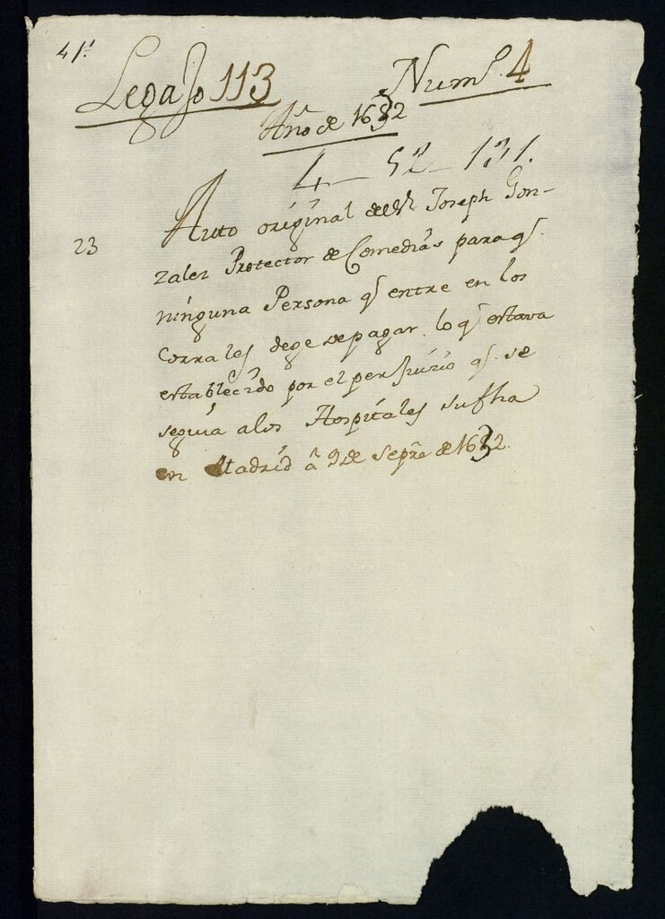 Miniatura de Auto original de Joseph González Protector de Comedias para que ninguna persona que entre en los corrales deje de pagar lo que estaba establecido
