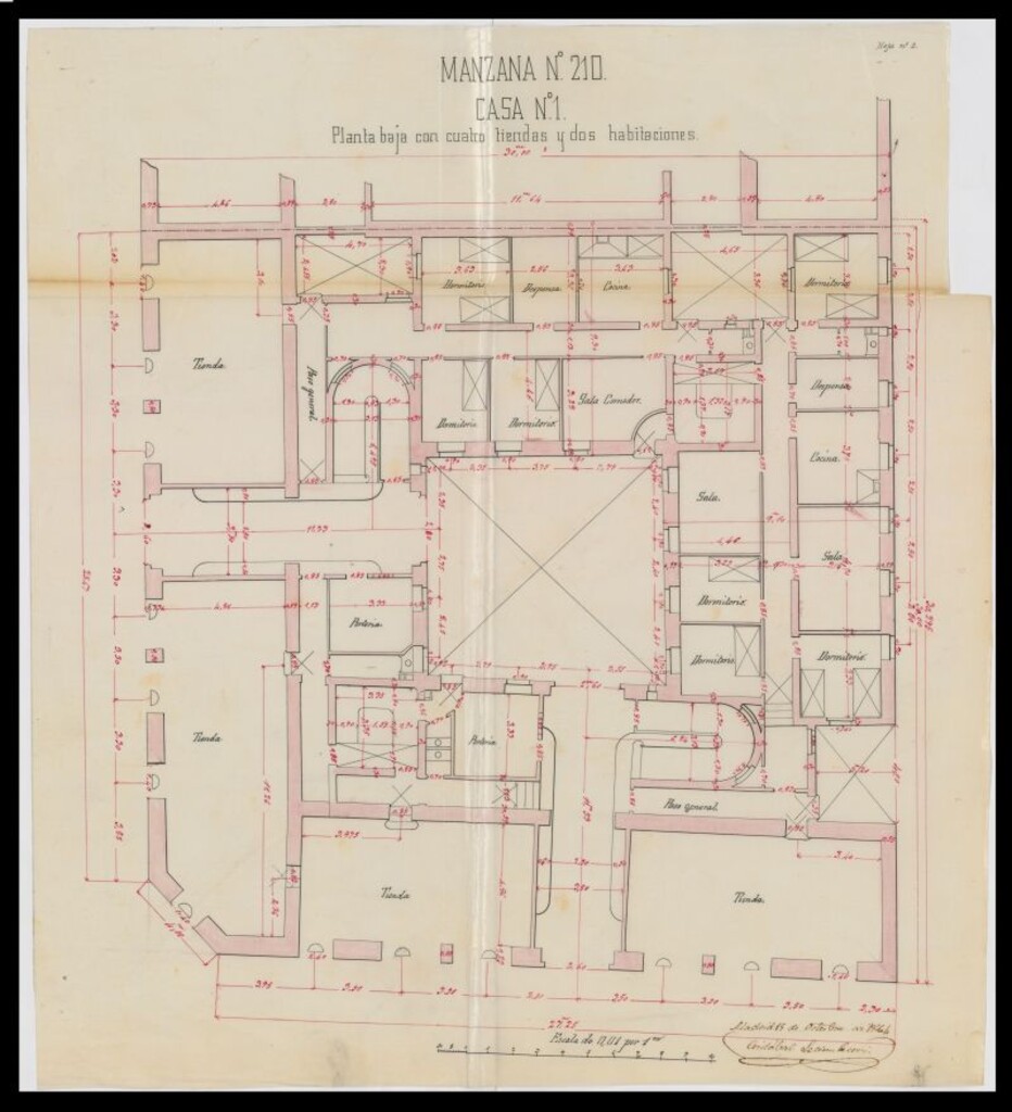 Miniatura de Expedientes de las casas de Salamanca. Ensanche de Madrid. Empresa de J. de Salamanca. Barrio de Puerta de Alcalá. Plano general, fachadas y casa tipo.