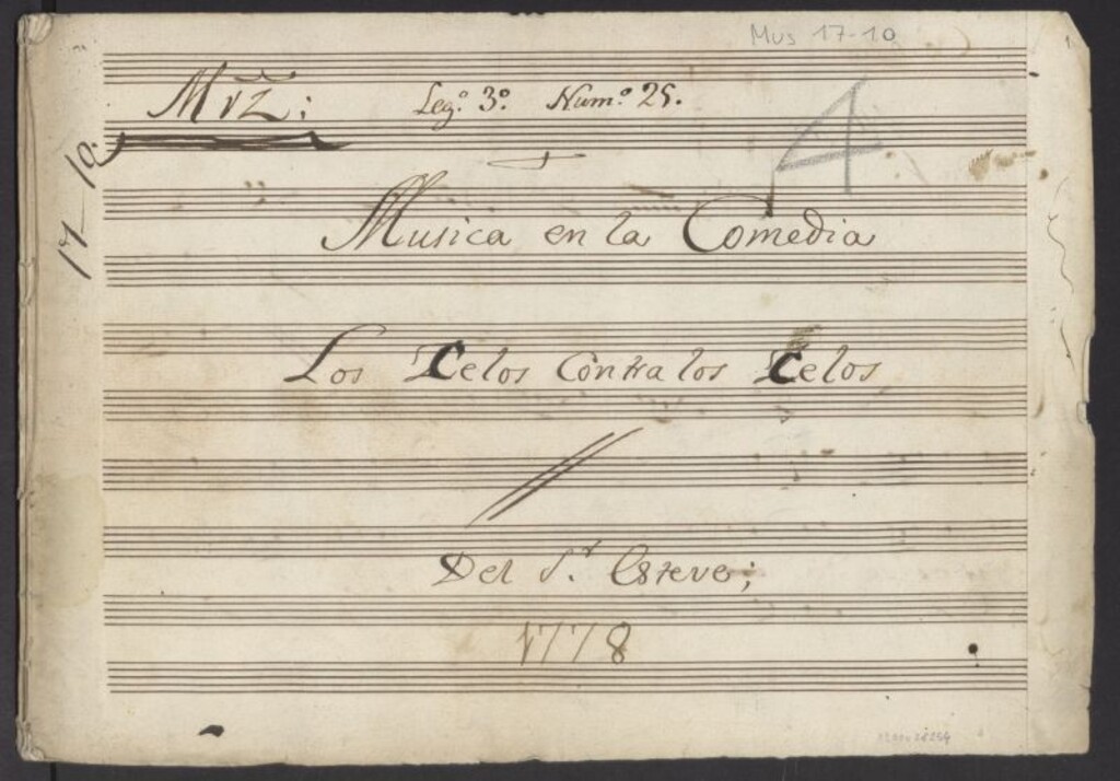 Miniatura de Musica en la comedia Los celos contra los celos