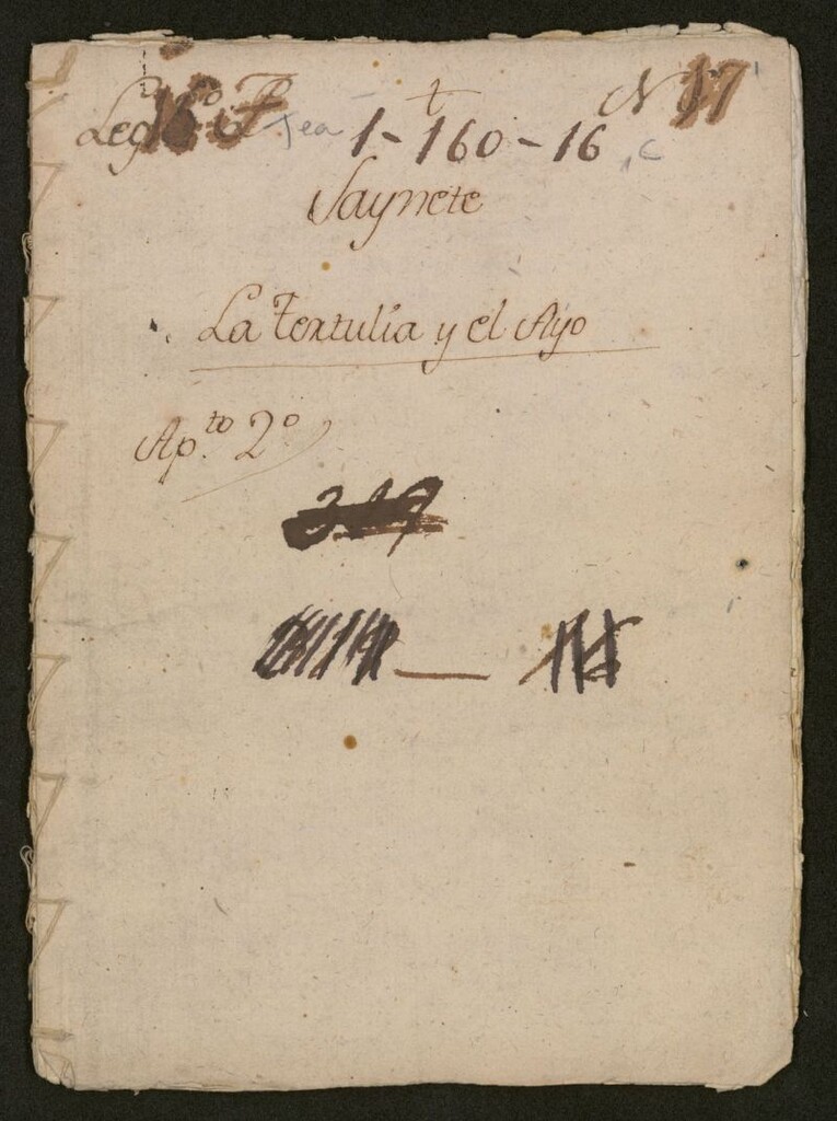 Miniatura de La tertulia y el Ayo: saynete