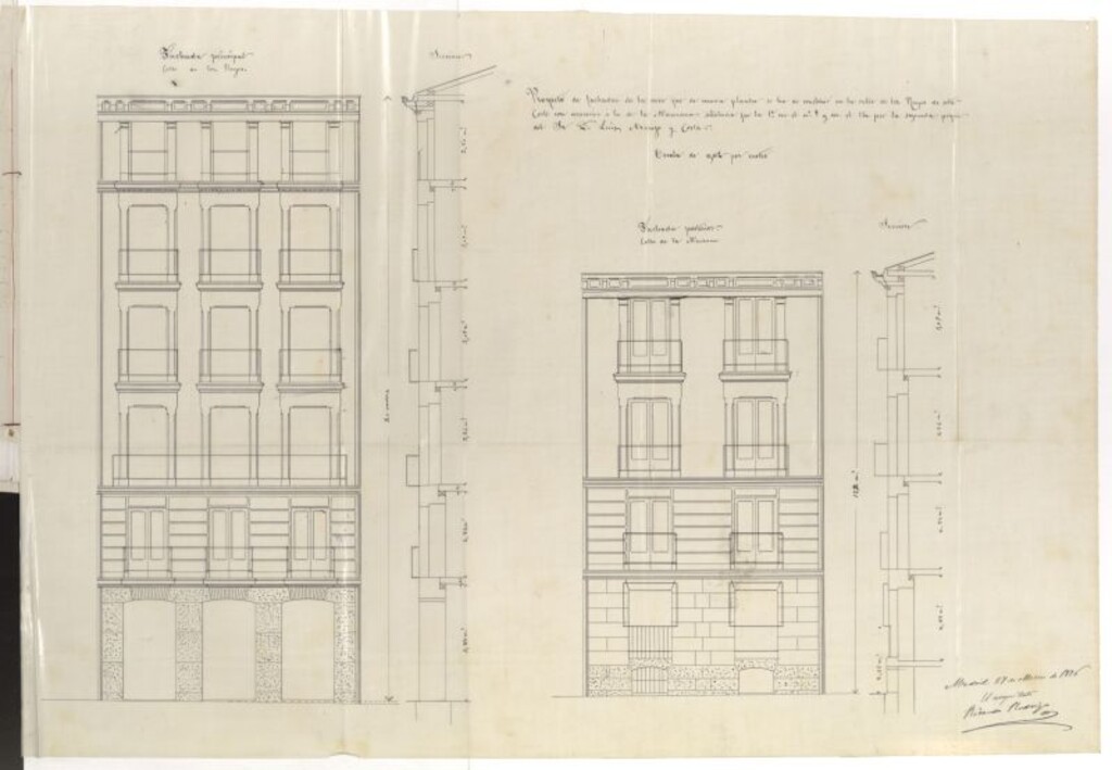 Miniatura de Expediente promovido por D. Luis Araujo Costal pidiendo licencia para construir de nueva planta la casa n.º 12 de la calle de la Manzana con accesoria la de los Reyes, n.º 9