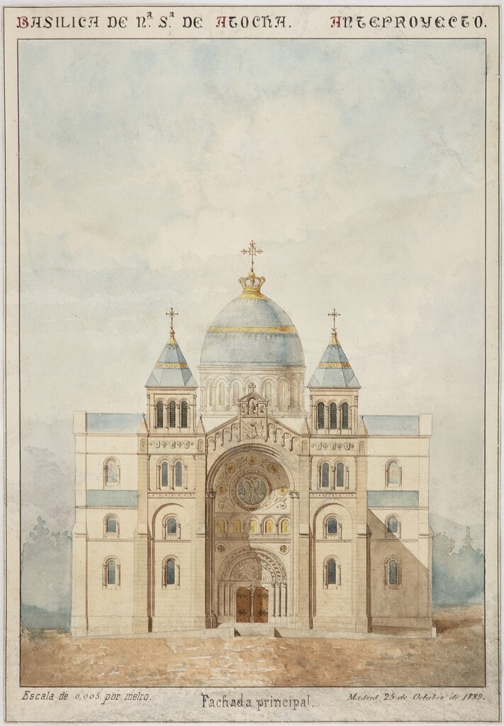 Miniatura de Anteproyecto para la Basílica de Nuestra Señora de Atocha