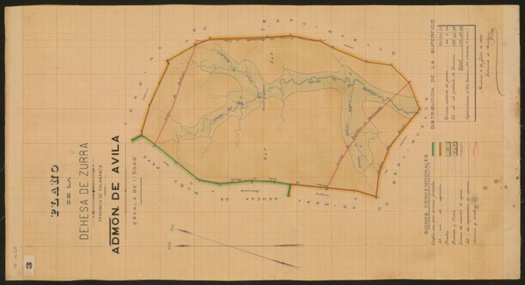 Miniatura de Plano de la Dehesa de Zurra : provincia de Salamanca