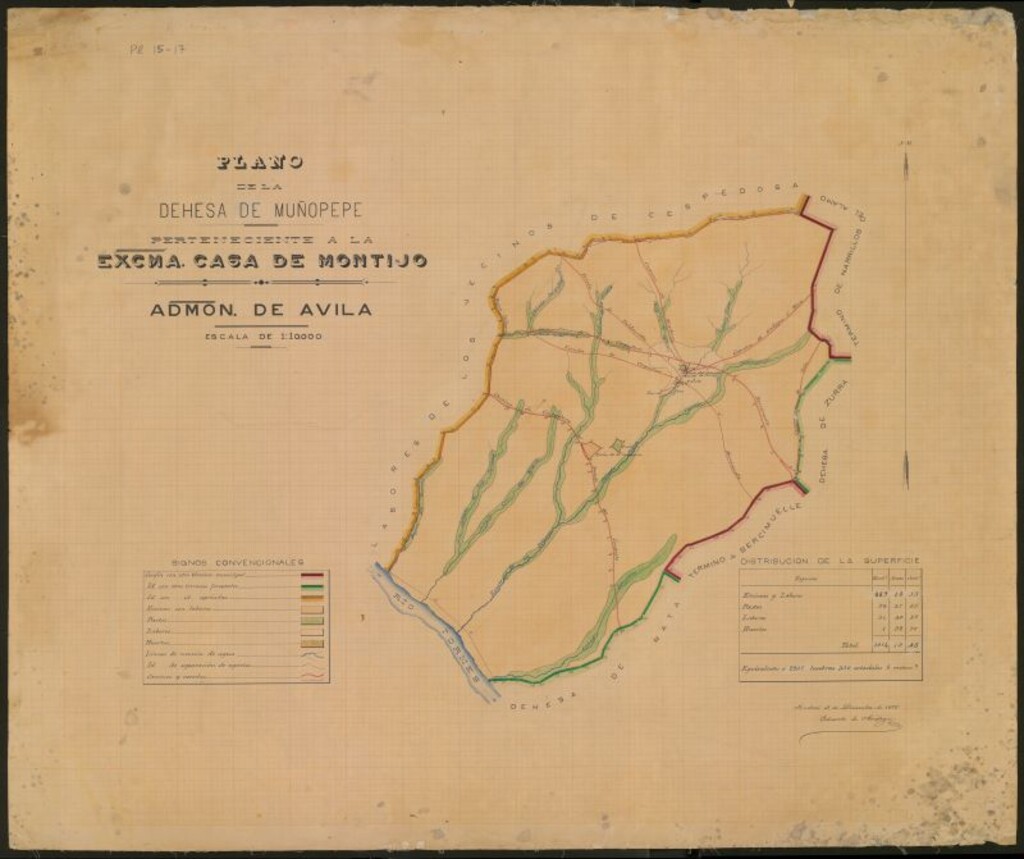 Miniatura de Plano de la Dehesa de Muñopepe : perteneciente a la Excma. Casa de Montijo