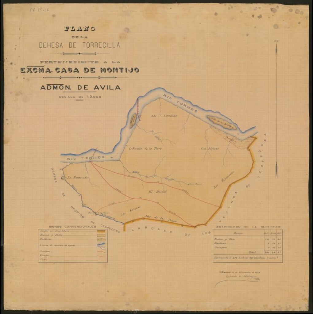 Miniatura de Plano de la Dehesa de la Torrecilla : perteneciente a la Excma. Casa de Montijo.
