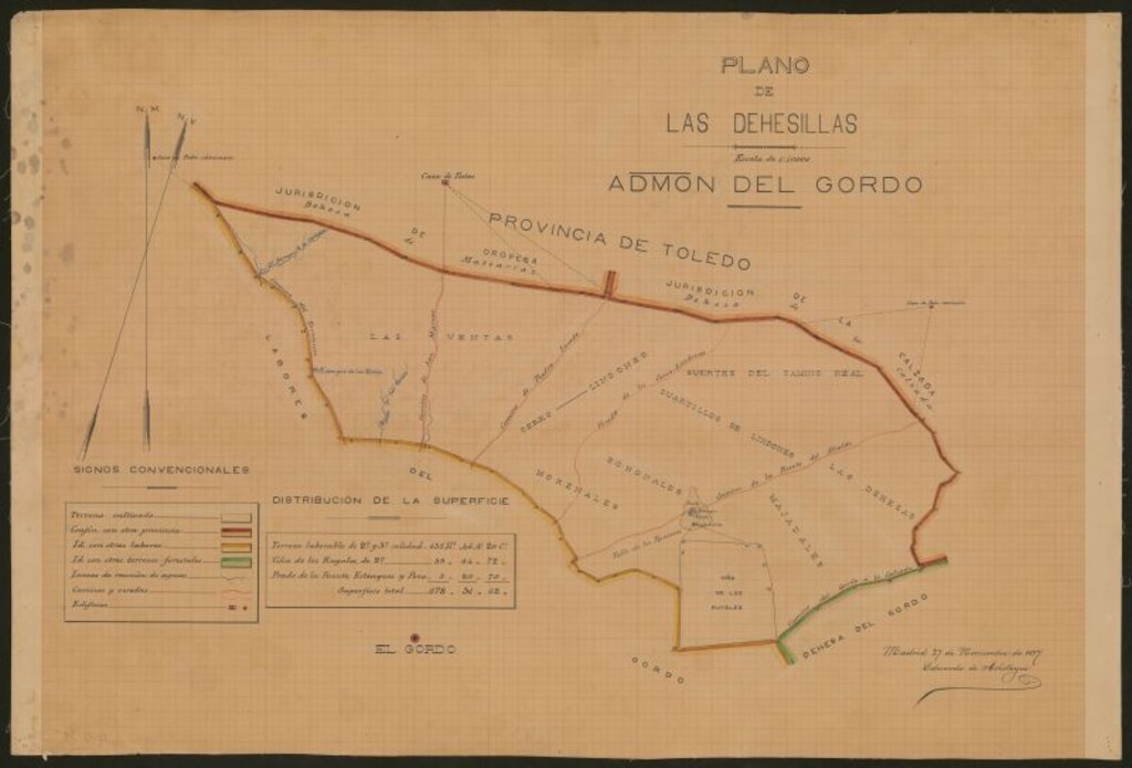 Miniatura de Plano de las dehesillas: admon. del Gordo.