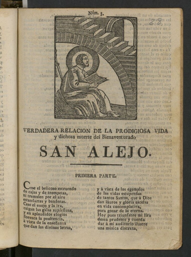 Miniatura de Verdadera relacion de la prodigiosa vida y dichosa muerte del bienaventurado San Alejo